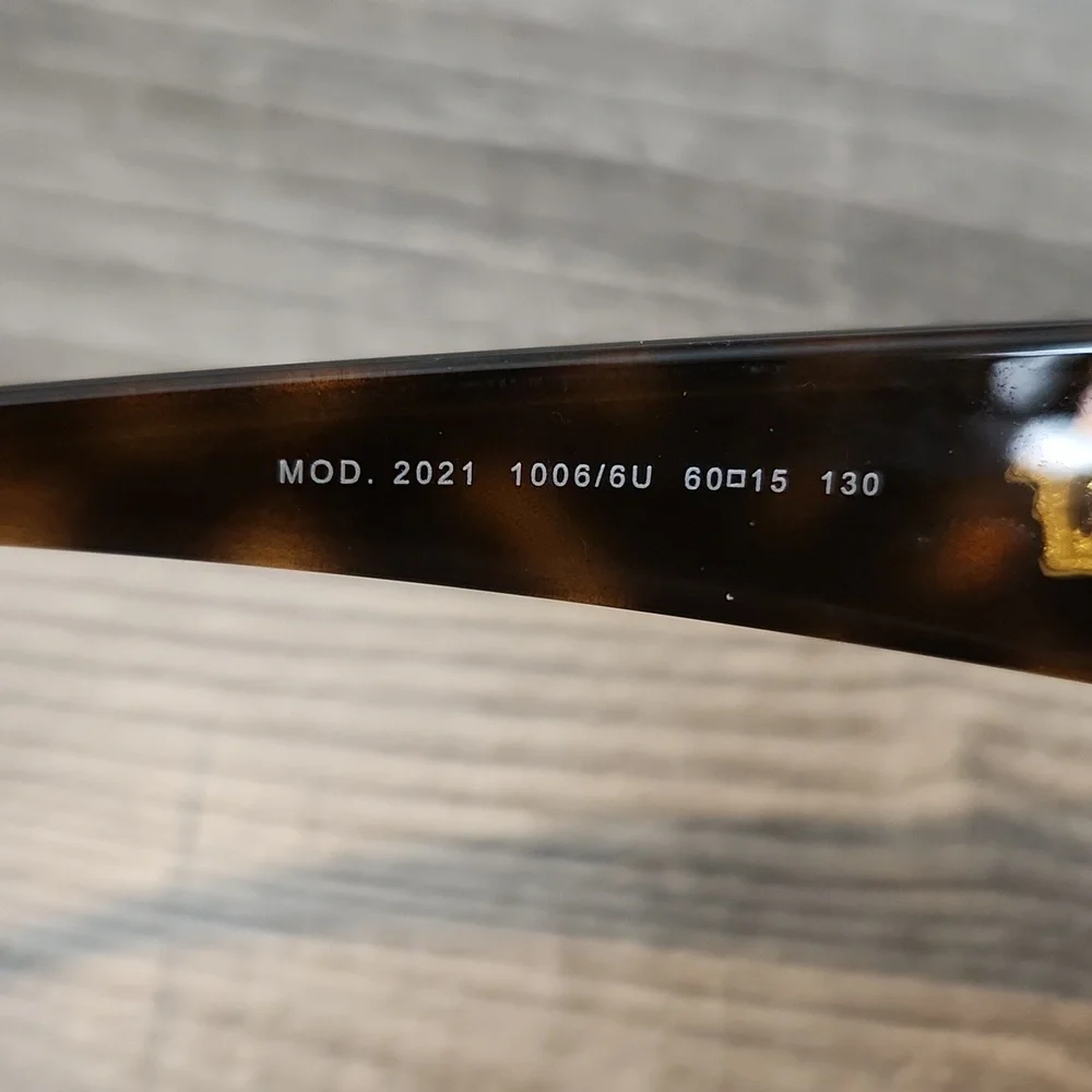 Versace Vintage Brown Tortoiseshell Mirror Rectangular‎ Sunglasses